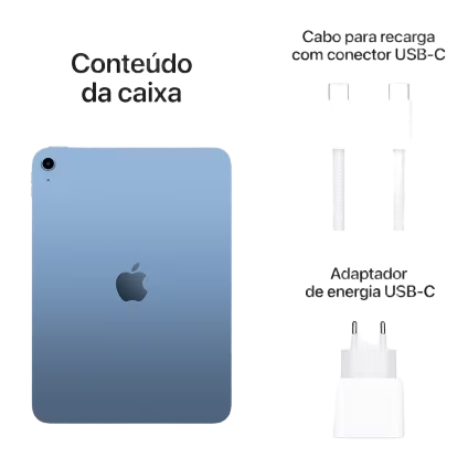 Apple iPad 11ª geração, chip A16, Wi-Fi, 256GB - Azul 3